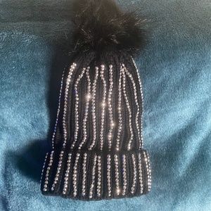 Black and sparkle hat